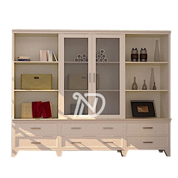 11AC-006 Dabeueh Puteh 6 Drawer Display Cabinet (1) Dabeueh Puteh 6 Drawer Display Cabinet