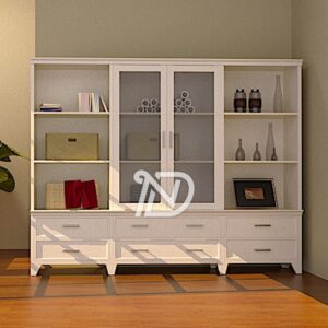 Dabeueh Puteh 6 Drawer Display Cabinet