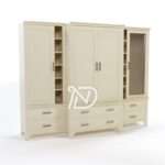 Indonesia Furniture Manufacturer - Dabeueh Puteh 4 Doors And 6 Drawers Wardrobe