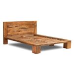 Contemporary-Teak-Full-Wooden-Panel-Queen-Bed