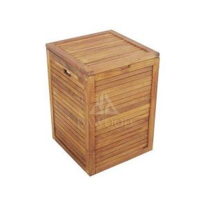 Teak 1 Section Hamper Storage Box