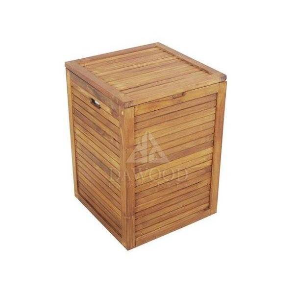 Teak 1 Section Hamper Storage Box