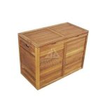 DASB-007 Teak 2 Section Hamper Storage Box-Jepara Teak Outdoor Indonesia Furniture