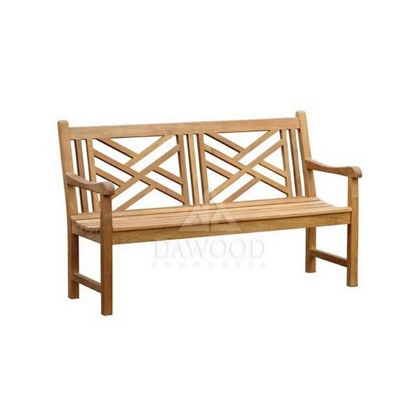 Cheap Criss Cross Teak Bench 150 cm