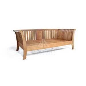 Sale Curved Out Armrest Teak Bench