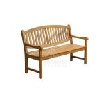 Best Oval Backrest Teak Bench 150 cm