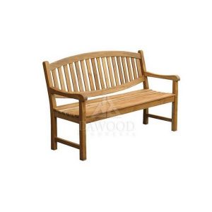 Best Oval Backrest Teak Bench 150 cm