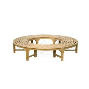 Round Backless Teak Tree Bench For Sale