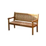 Wave Teak Outdoor Bench 150 cm For Sale