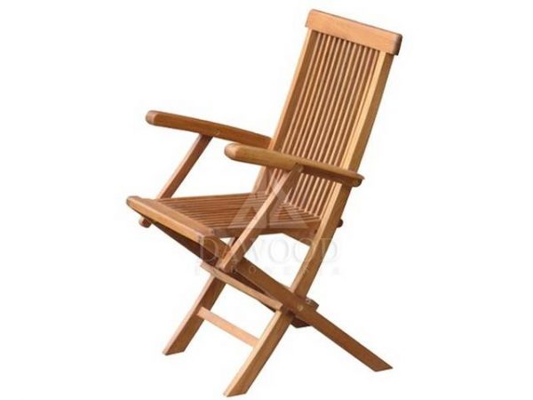 Classic Teak Folding Arm Chair