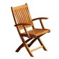 Kiffa Teak Folding Arm Chair Wide Slat