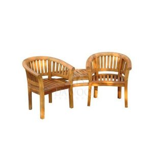 Halfmoon Teak Love Seats Chair