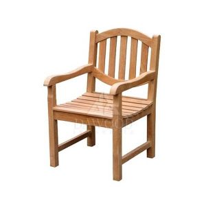 Oval Teak Garden Arm Chair