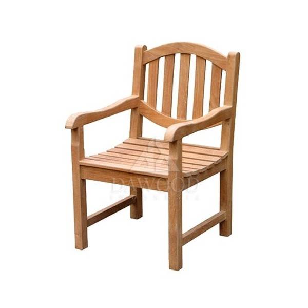 DCGD-041 Oval Teak Garden Arm Chair-Dawood Outdoor Furniture Supliers Oval Teak Garden Arm Chair