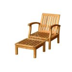 DCGD-052 Sevilla Teak Lounge with Footstool-Dawood Outdoor Furniture Supliers