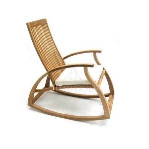 Aria Modern Contemporary Luxury Teak Rocking Chair