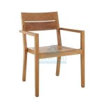 Minimalist Teak Arm Dining Chair