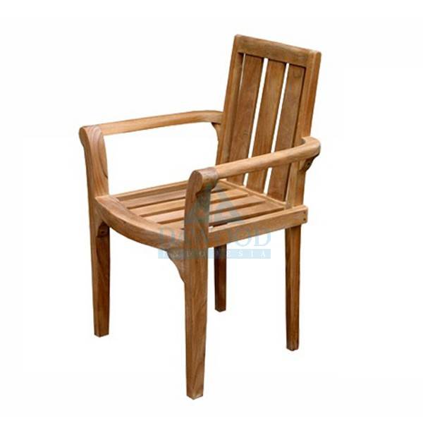 DCST-012-Teak Classic Stacking Chair Teak Classic Stacking Chair