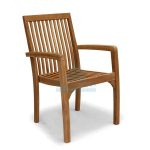 DCST-013-Teak Garden Stackable Arm Chair