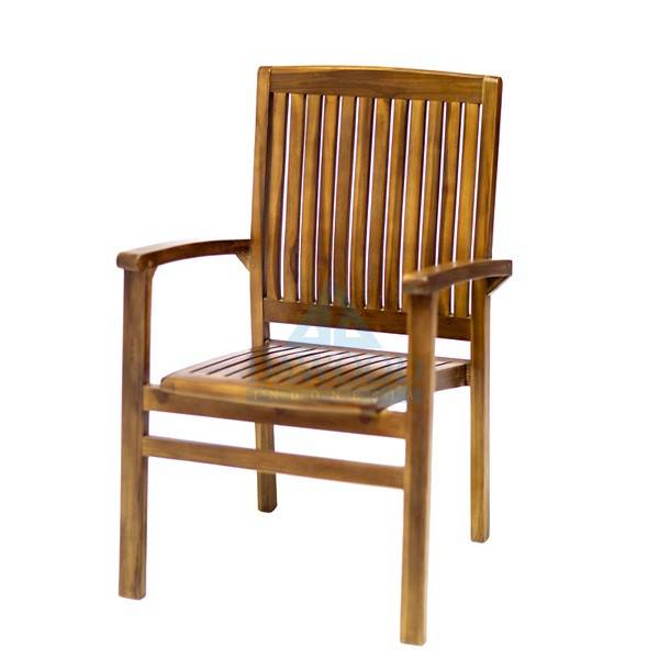 DCST-016-Teak Wood Stacking Chair Teak Wood Stacking Chair