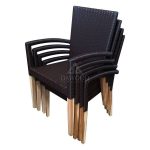 DCSY-007-Teak-Romansa–Stackable-Synthetic-Rattan-Arm-Dining-Chair-48X57X90