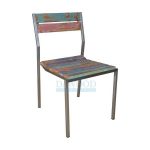 DCTE-019 Nobi Stainless Steel Teak Side Dining Chair