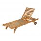 Barlow With Wheels Teak Sun Lounger