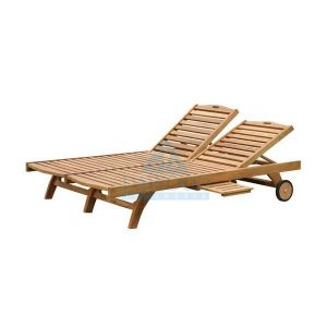 Classic Double Teak Sun Lounger