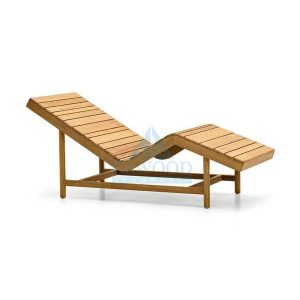 Contemporary Residential Teak Sun Lounger