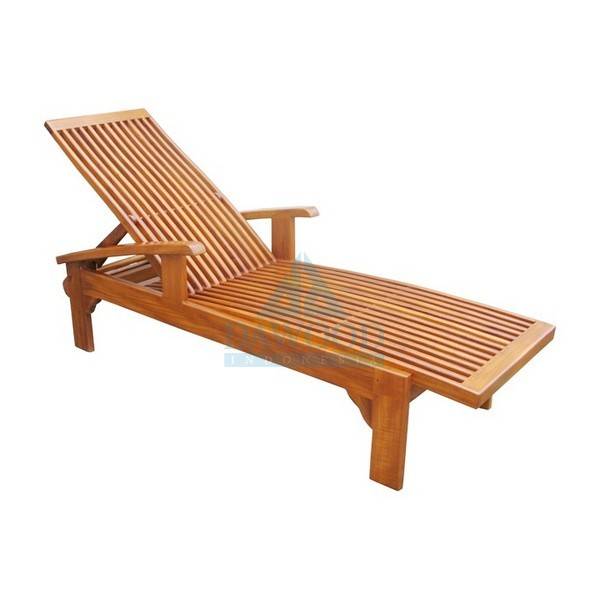 DLDD-020 Elegance Teak Sun Lounger-Indonesia Furniture Manufacturer Elegance Teak Sun Lounger