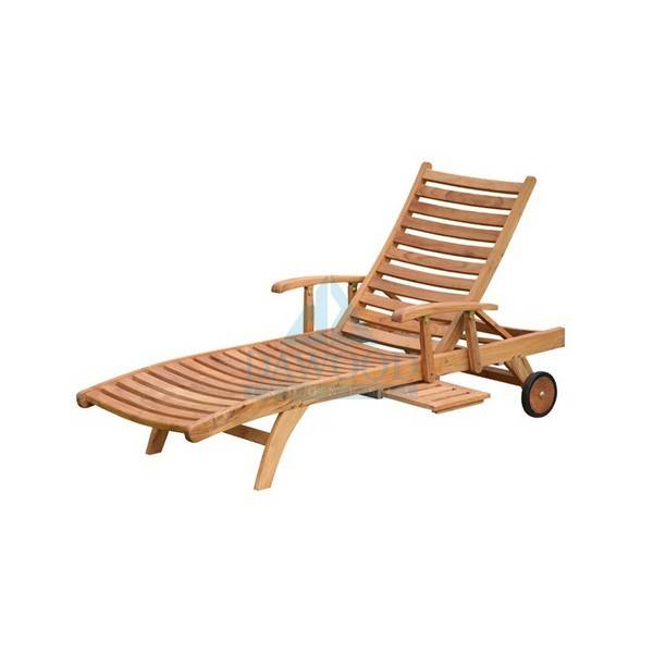 DLDD-022 Hudson Arm Teak Sun Lounger-Indonesia Furniture Manufacturer Hudson Arm Teak Sun Lounger