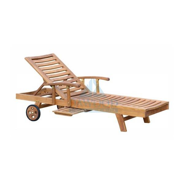 DLDD-025 Madison Arm Teak Sun Lounger-Indonesia Furniture Manufacturer Madison Arm Teak Sun Lounger