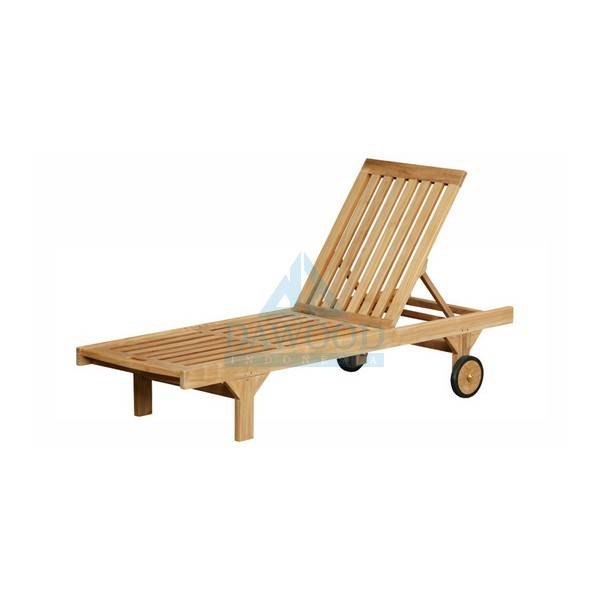 DLDD-032 Simple Teak Sun Lounger-Indonesia Furniture Manufacturer Simple Teak Sun Lounger