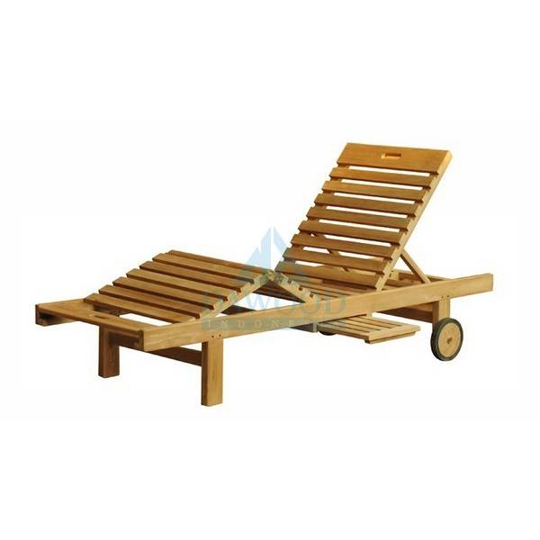 DLDD-034 Vanavara 3 Fold Teak Sun Lounger-Indonesia Furniture Manufacturer Vanavara 3 Fold Teak Sun Lounger