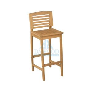 Contemporary Teak Outdoor Bar Chair