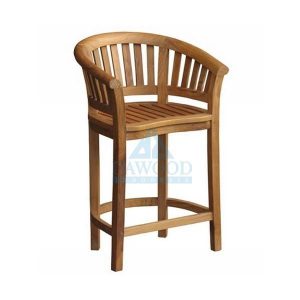 Halfmoon Teak Bar Chair