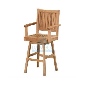 Jogjakarta-Swivel Teak Outdoor Bar Chair