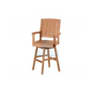 Marley Swivel Teak Outdoor Bar Chair