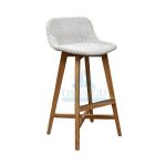 DRCR-017 Modern Teak Legs Synthetic Rattan Bar Chair-Jepara Indonesia Furniture
