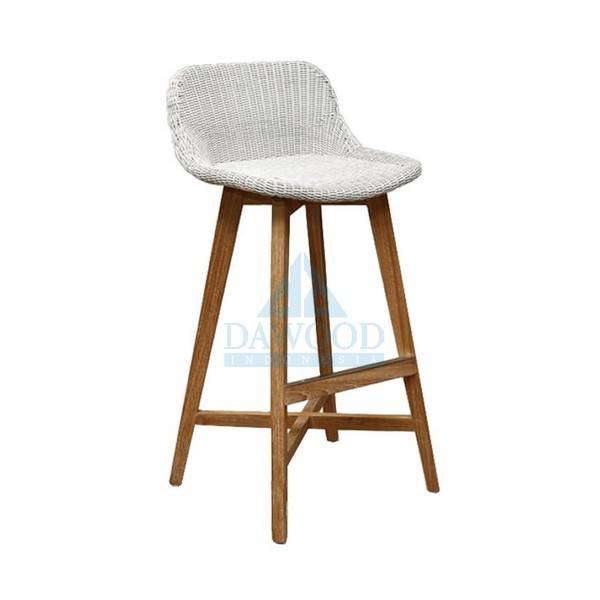 Modern-Teak-Legs-Synthetic-Rattan-Bar-Chair