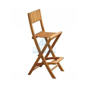 Padma Folding Footstep Teak Bar Chair