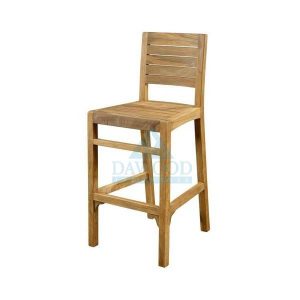 Simple Oasis Teak Bar Chair