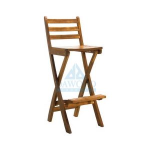 Tundra Folding Teak Bar Stool