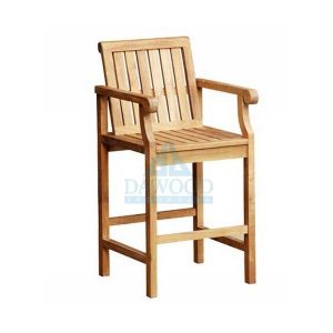 DRCR-026 Viking Teak Garden Bar Chair-Jepara Indonesia Furniture