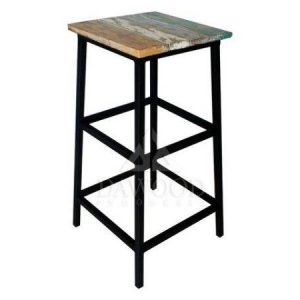 Stool Wood and Steel DRER-002 Industrial Height Bar Stools