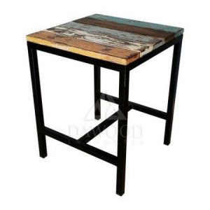 Stool Wood and Steel DRER-003 Industrial Low Frame Bar Stools