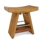 DRLR-002 Asia Teak And Stainless Shower Stool-Teak Wooden Furniture Indonesia