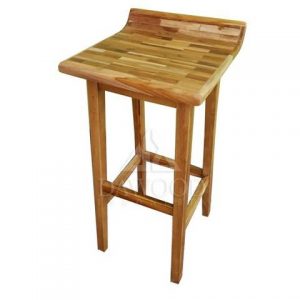 Moza Contemporary Teak Bar Stool