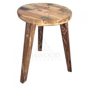 Reclaimed Teakwood Round Stool