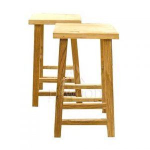 Simple Teak Solid Barstool